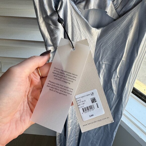 Bec & Bridge Moon Dance Maxi Dress in Dusty Blue - Picture 4 of 10